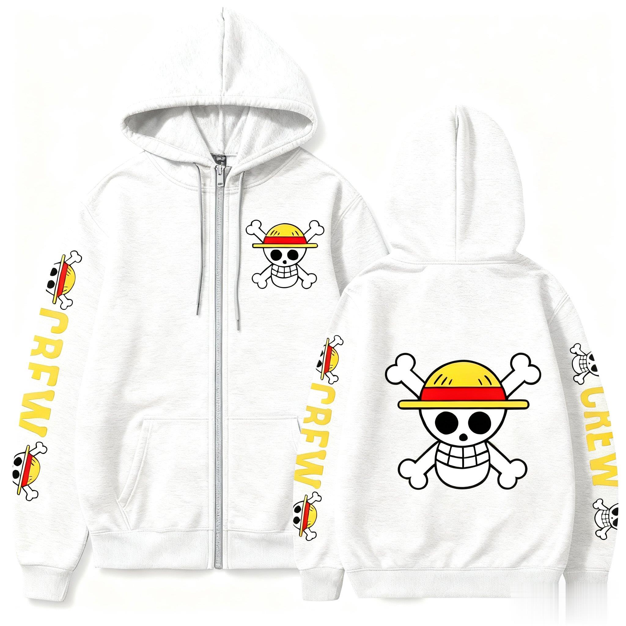 One Piece Anime Luffy Straw Ha - مراجعة Women'S Fashion Zip Hoodie وسعره