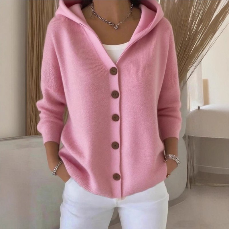 Simple Fashion Knitted Hooded  - مراجعة Women'S Fashion Quarter Zip وسعره