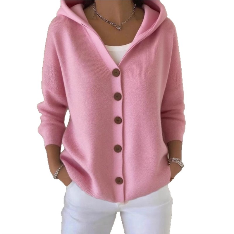 Simple Fashion Knitted Hooded  - مراجعة Women'S Fashion Quarter Zip وسعره
