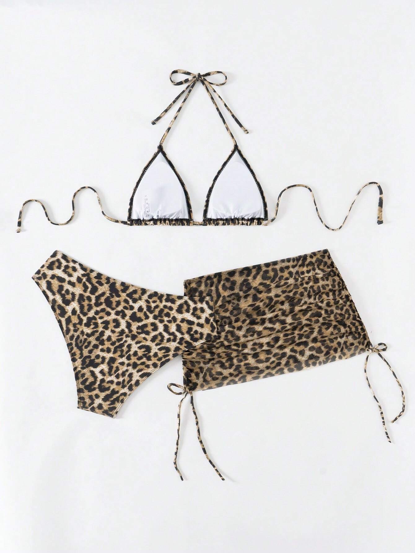 Leopard Print Triangle Halter  - مراجعة Printed Wrap Skirt وسعره