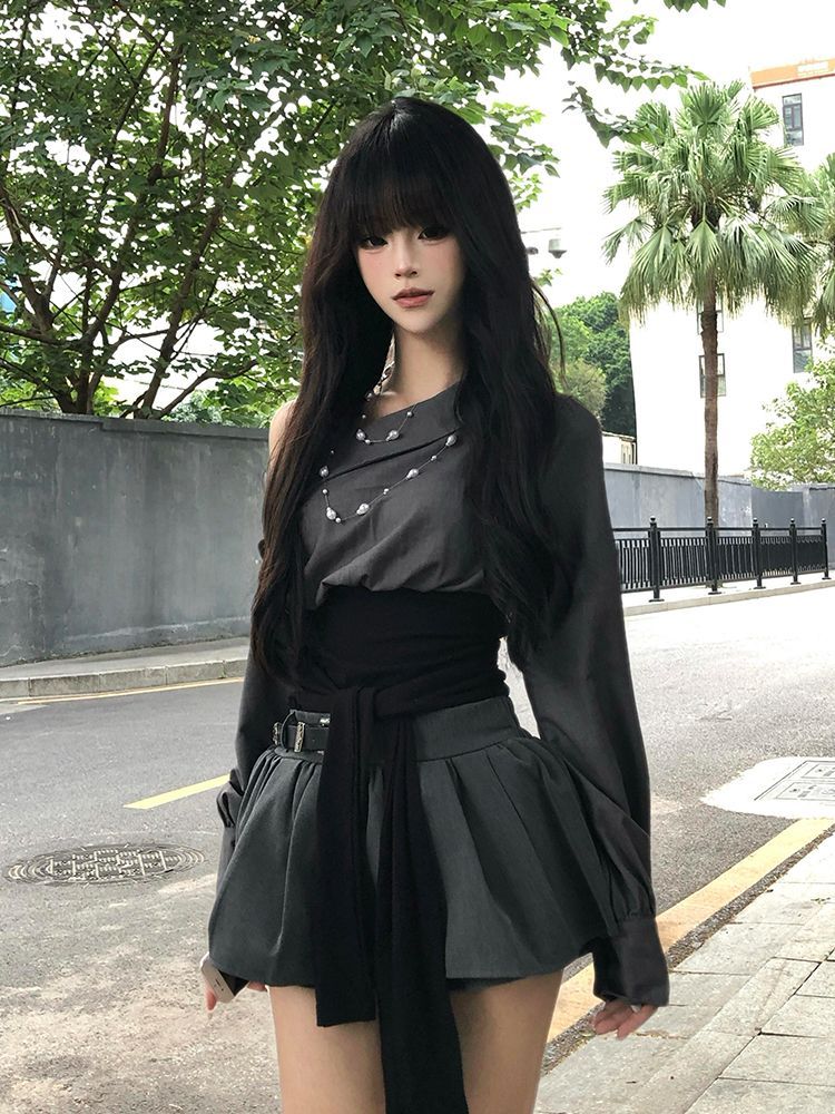 2026 Hot Girl Sexy Gothic Slim - مراجعة Women'S Y2K Fashion Aesthetic وسعره