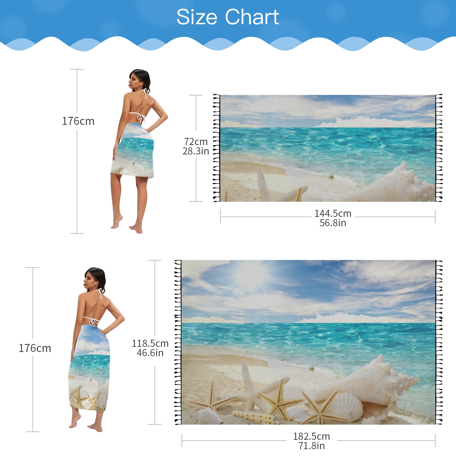 Sexy Women Chiffon Swimwear Pa - مراجعة Printed Wrap Skirt وسعره