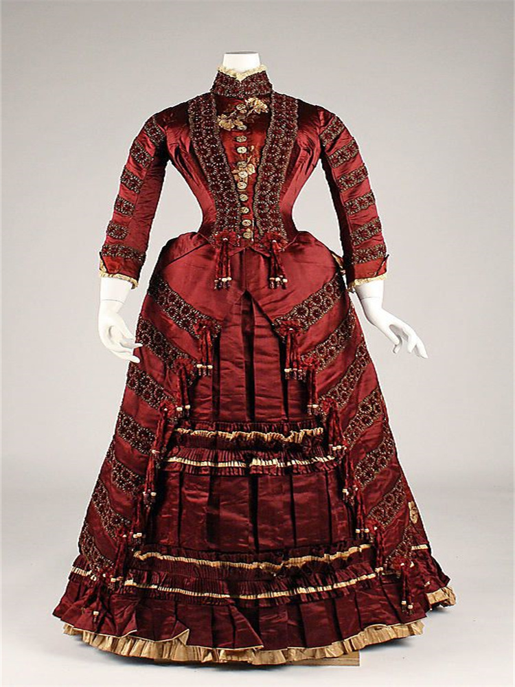1890s Victorian Red Edwardian  - مراجعة Women'S Fashion Victorian Era وسعره