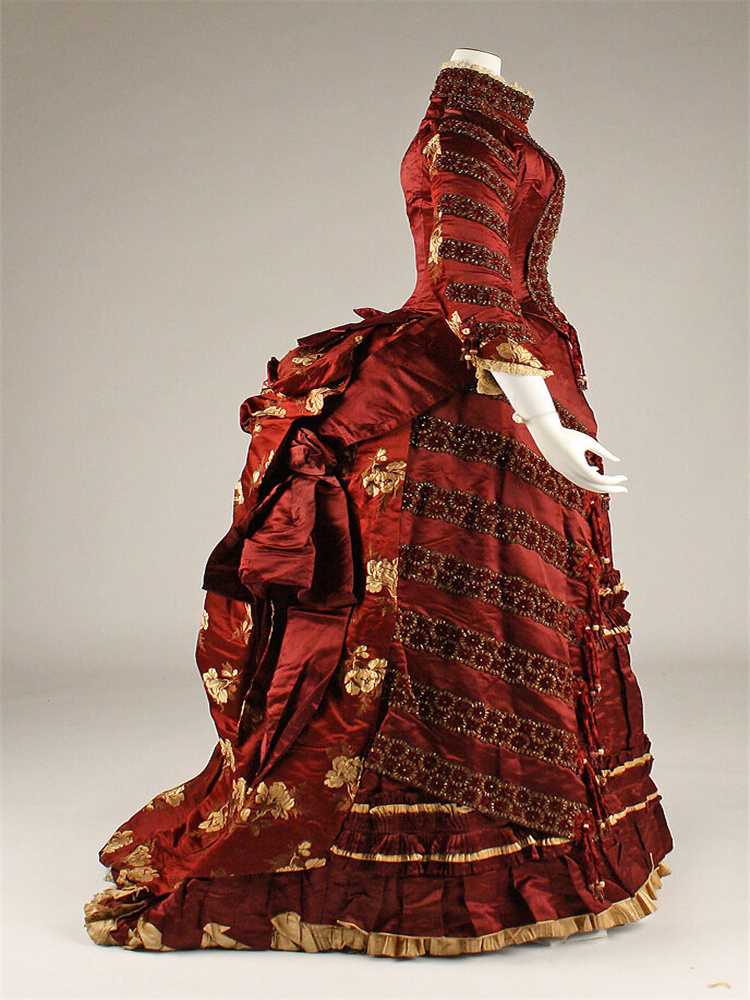 1890s Victorian Red Edwardian  - مراجعة Women'S Fashion Victorian Era وسعره