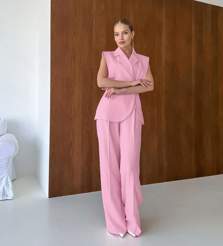 Pink Waistcoat Pants Suit Wome - مراجعة Women'S Fashion For Summer 2025 وسعره