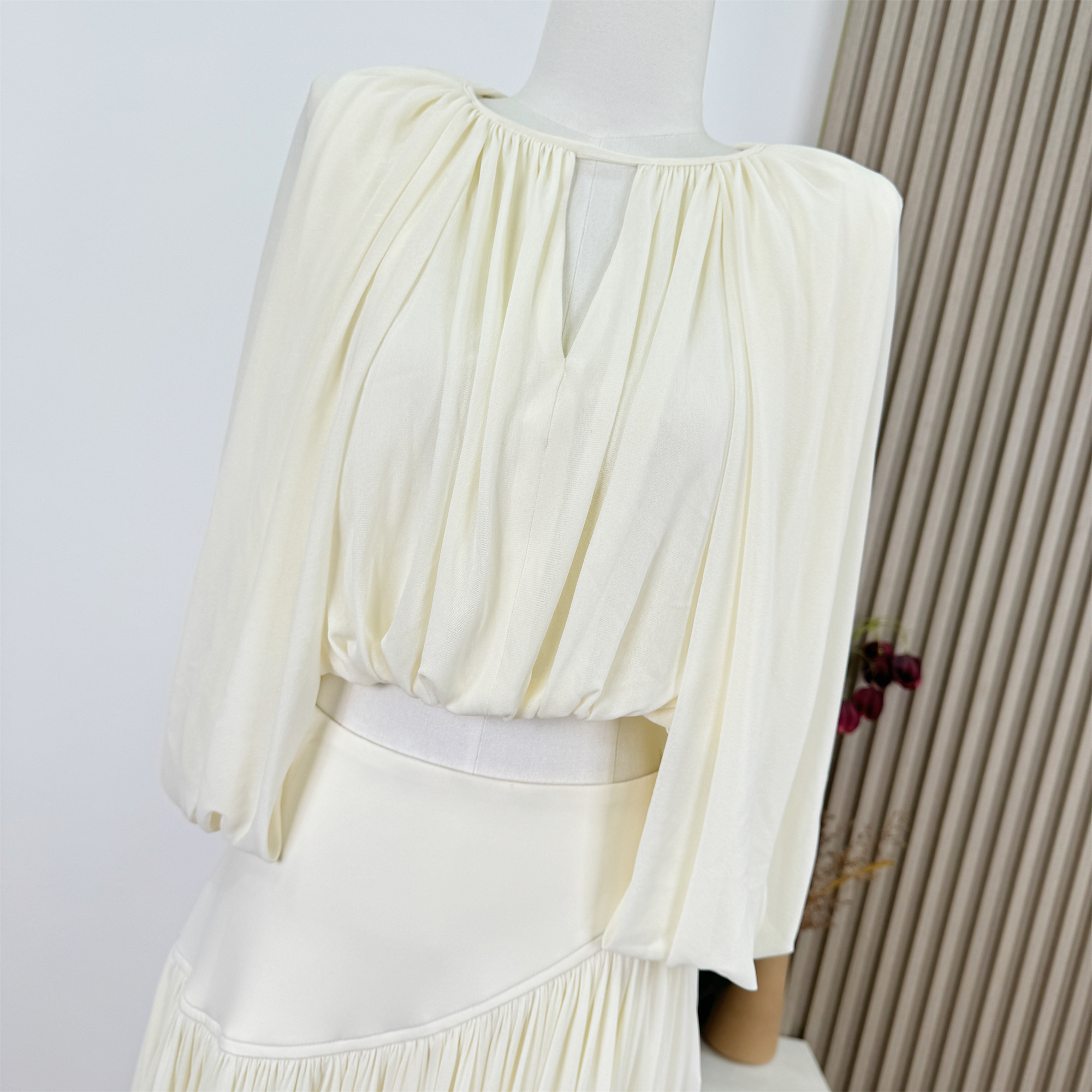 Women's Elegant Spring Summer  - مراجعة Puff Sleeve Blouse وسعره