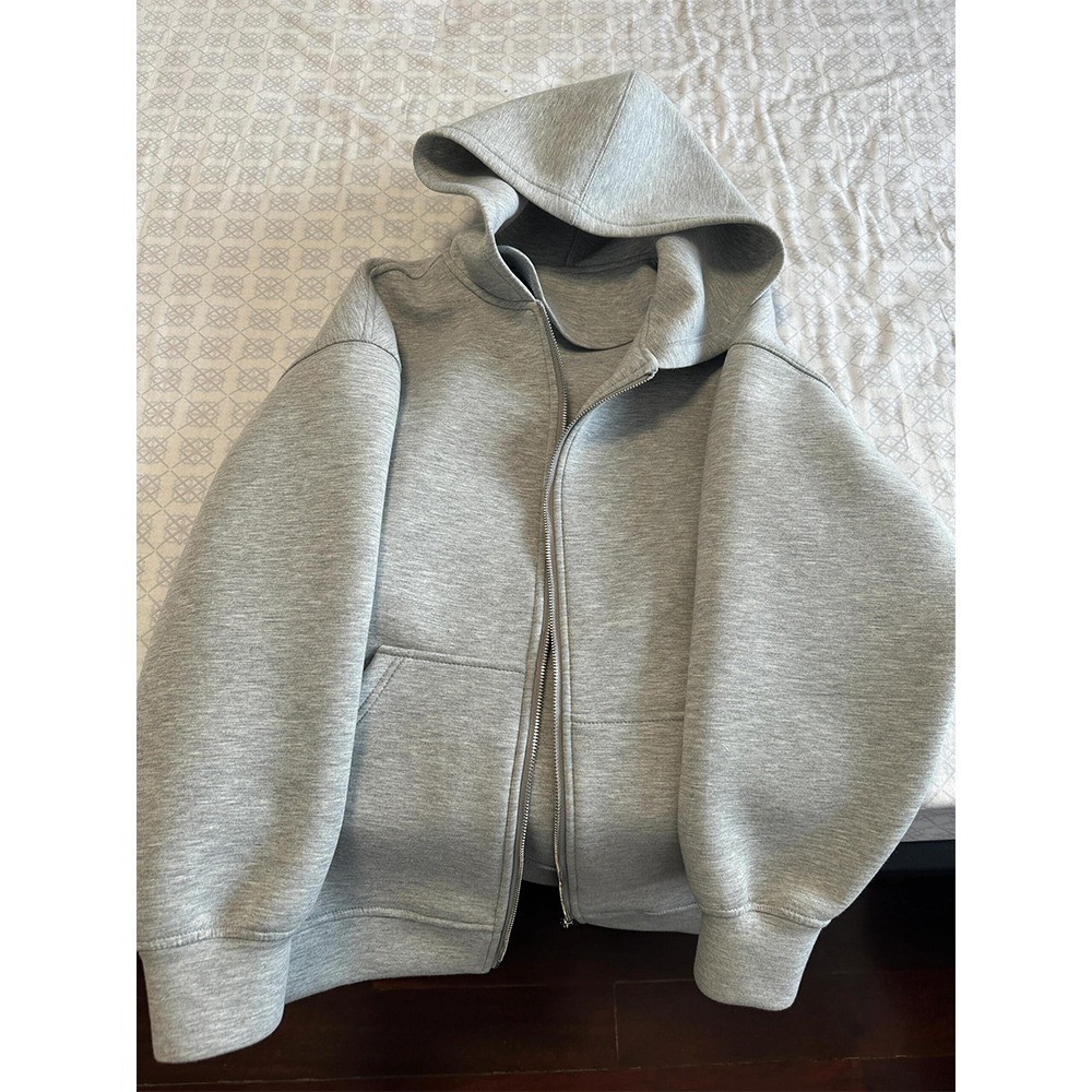 Women's Grey Hooded Coat Solid - مراجعة Women'S Fashion Zip Hoodie وسعره