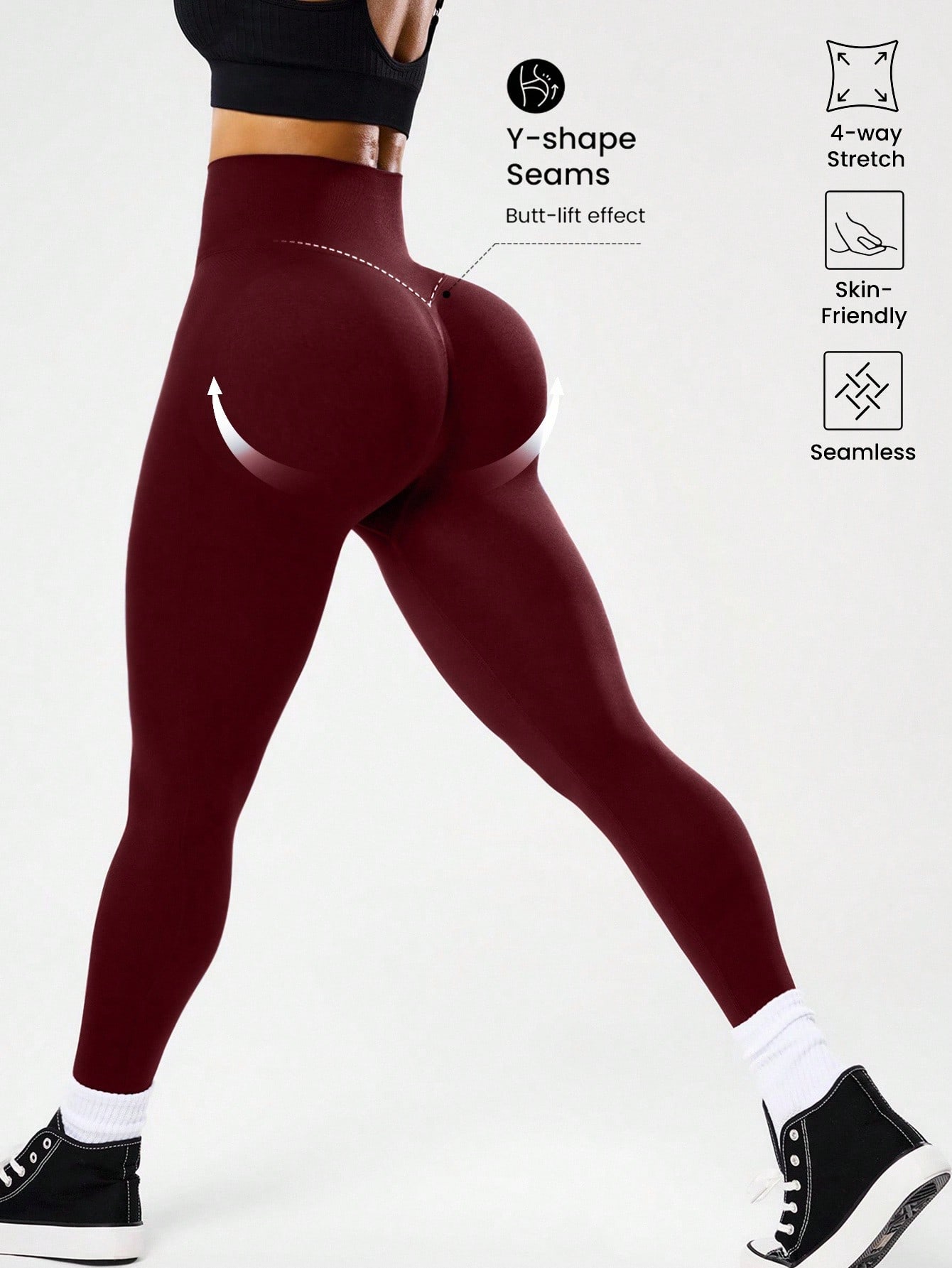 High-waisted seamless yoga leg - مراجعة Women'S Fashion Leggings وسعره