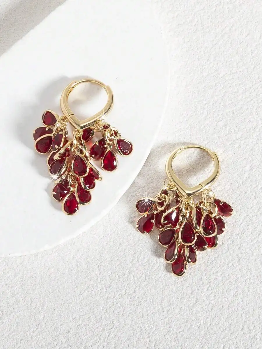 Elegant Gold Tone Teardrop Zir - مراجعة Women'S Fashion Earrings وسعره