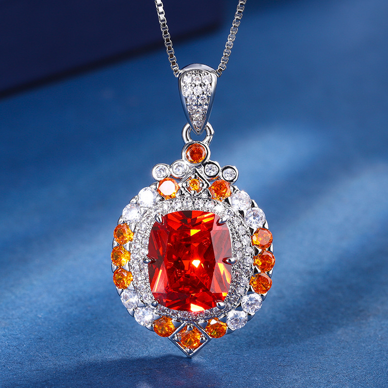 Square Retro Sapphire Pendant  - مراجعة Women Fashion Nz وسعره