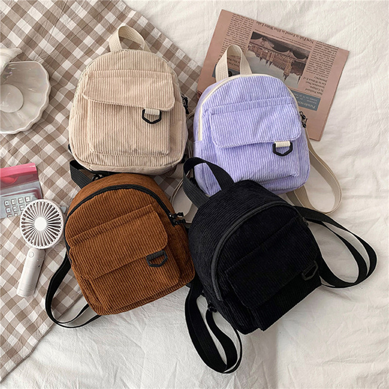 Solid Color Mini Backpack Cord - مراجعة Women'S Fashion Backpack وسعره