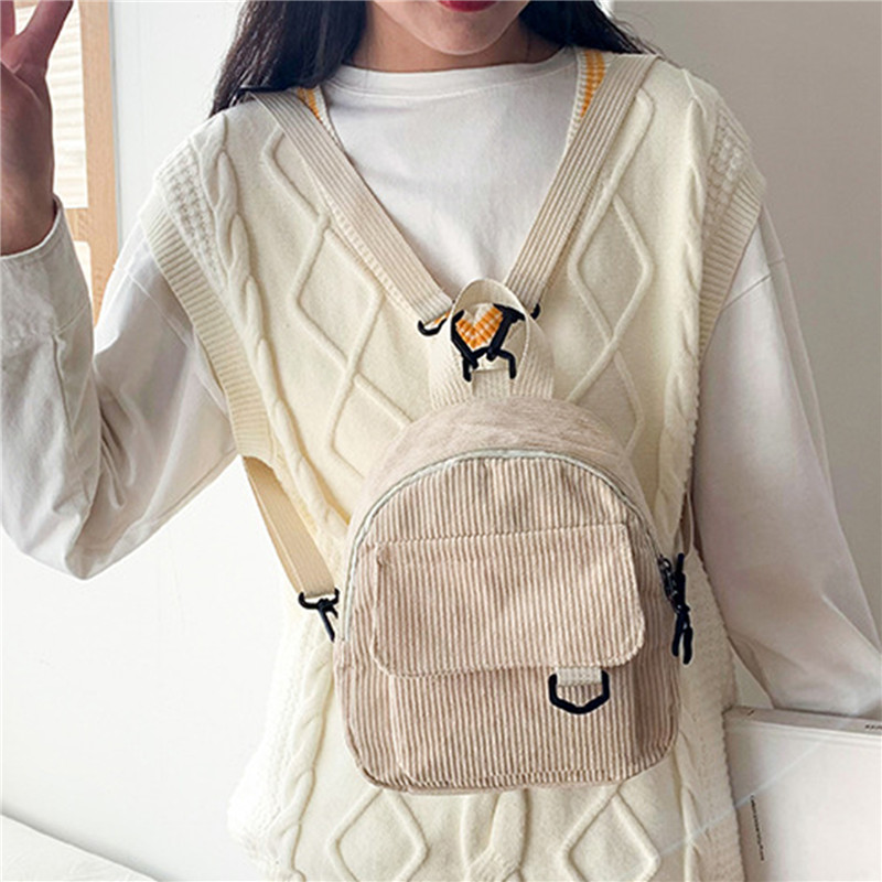 Solid Color Mini Backpack Cord - مراجعة Women'S Fashion Backpack وسعره