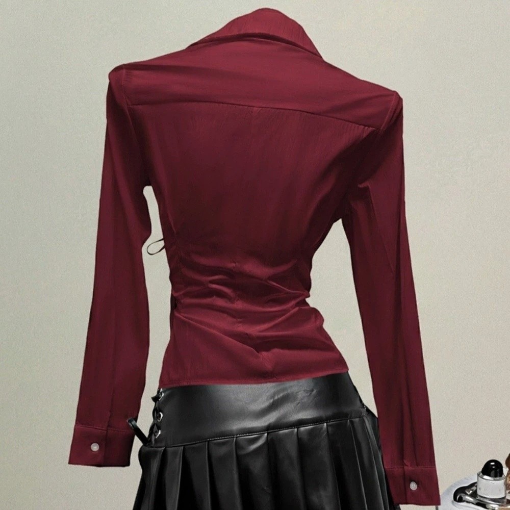 Fashion Long-sleeved Slim Fit  - مراجعة Women'S Y2K Fashion Aesthetic وسعره