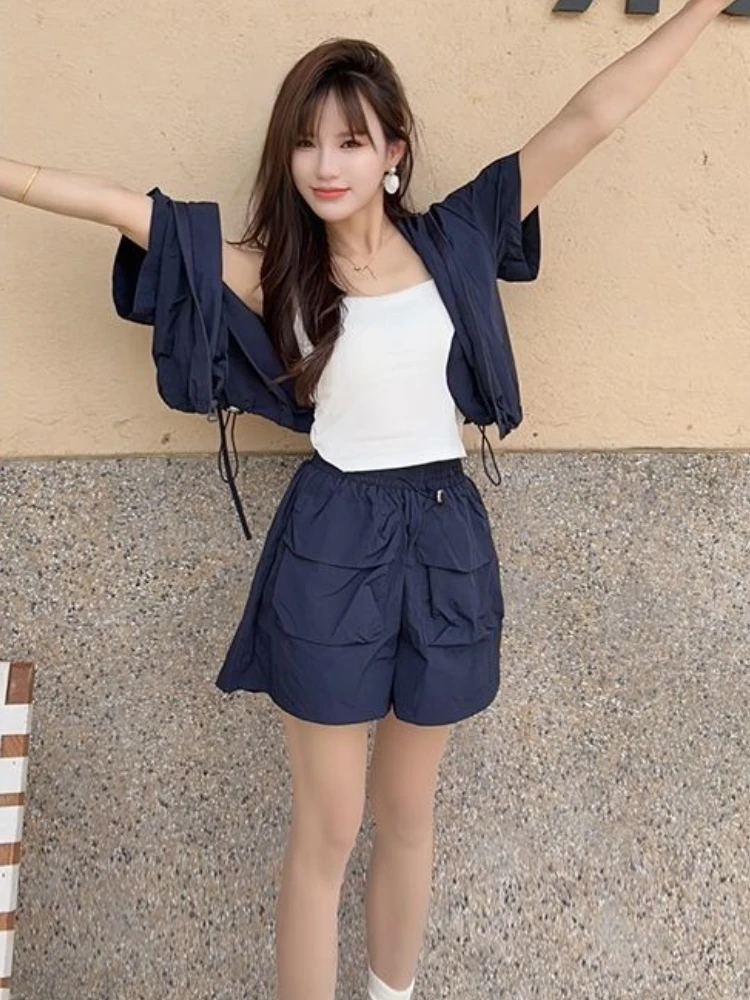 Plain Short Sets for Women 2 P - مراجعة Women'S Fashion Zip Hoodie وسعره
