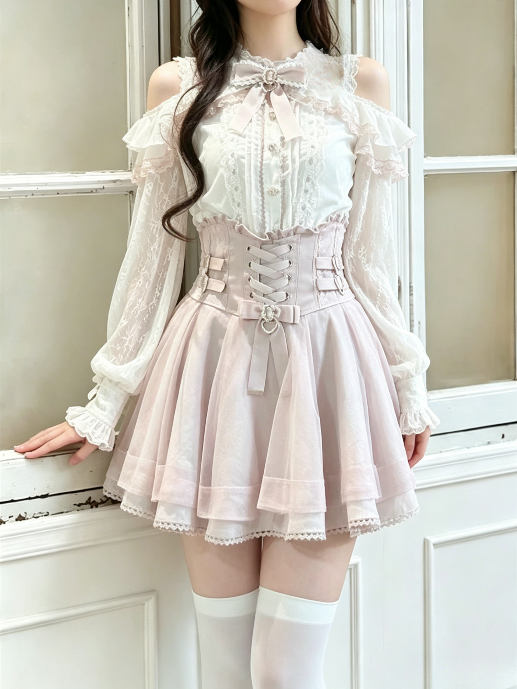 Japanese Sweet Lolita Women Bo - مراجعة Longline Cardigan Knit وسعره