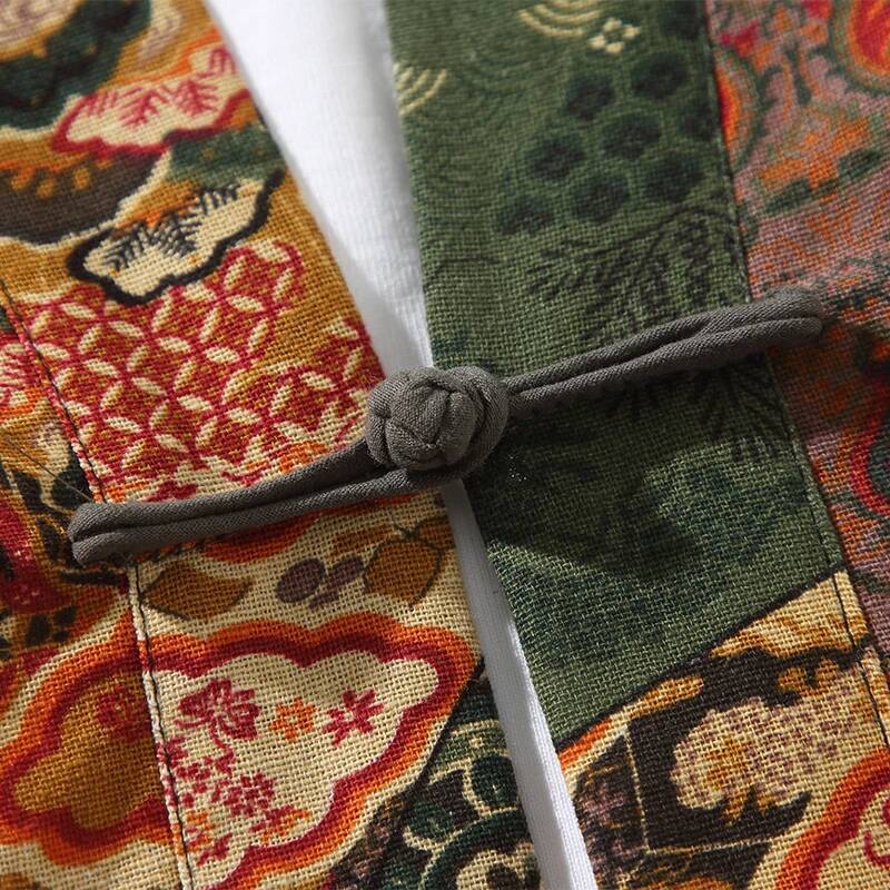 Ethnic Style Print Yukata Men  - مراجعة Women'S Fashion Suit وسعره